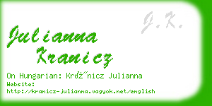julianna kranicz business card